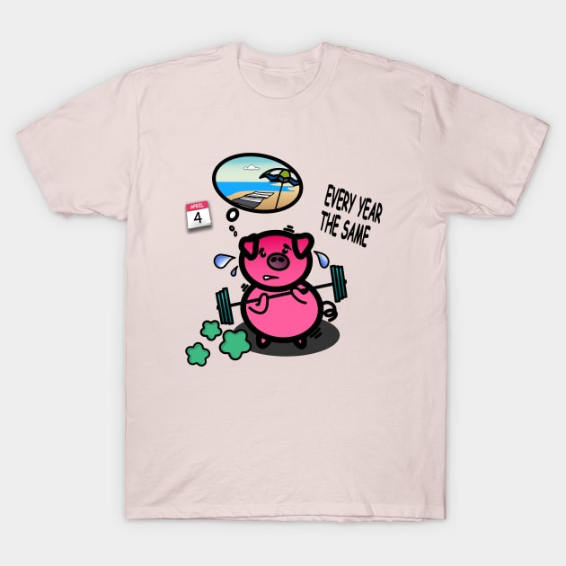 Sport Pig T-Shirt by Decsteer